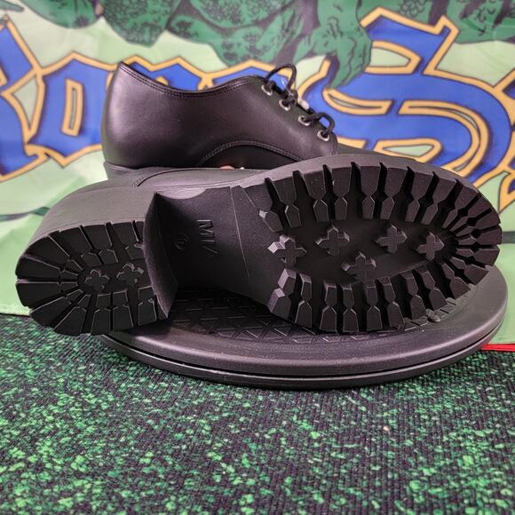 NEW MIA Vicki Black Chunky Block Heel Platform Laced Shoes Size 9M - Picture 7 of 7